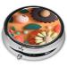 Colorful Sunflower Round Pill Box - 3 Compartment Travel Organizer | Portable Pill Holder for International Shipping - Buy Online on GoSupps.com