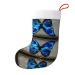 Ffexs Merry Christmas New Year Christmas Socks Velvet Christmas Socks Blue Butterfly Blue Butterfly One Size