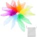 Colorful chiffon towels colorful juggling towels juggling towels sensory tools dance towels square juggling towels square dance chiffon towels for children and adults dancing 60*60 cm 6 pieces