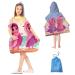 Children's bathing poncho microfiber bath towel hooded bathing towel for children from 5-10 years 76x76 cm soft and quickly drying poncho bath towel for children suitable for girls and boys green-04 76x76cm