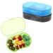 WLLHYF 3 Pack 3 Compartment Pill Box Plastic Moisture Proof Pill Organizer Medicine Planner Portable Travel Pill Case Vitamin Storage for Pocket Purse to Hold Fish Oil Supplement(Green Blue Black) Green Blue Black 3 Compartment