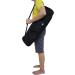 YogaAddict Large Yoga Mat Bag - 28 x 8 Inches - Compact Carrier with Pockets - Adjustable Strap - Easy Access - Black - Buy Online on GoSupps.com