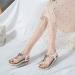 Shop Bohemian Rhinestone Ankle Strap Women's Sandals - Summer Peep-Toe Flip Flops & Wedge Sandals in White - Comfortable Wide Fit - Buy Online on GoSupps.com