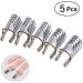 5PCS/SET Reusable Nail Art Extension Forms Guide Acrylic Nail Uv Gel Nail Extention Tips Nails Aluminum Form Guide(Silver) - Buy Online on GoSupps.com