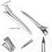 12 Professional Silver Hair Clips for Women - Durable Compartment Clamps & Hairpins for Hairdressers | 9cm Combi-Clip Jewelry - Buy Online on GoSupps.com