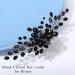 Earent Black Crystal Wedding Hair Comb - Elegant Bridal Side Combs for Women and Girls - Buy Online on GoSupps.com