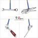 Housolution Magnetic Grabber Tool with LED Lights - Flexible Bendable Four-Claw Picker for Home Sink, Drain, and Litter Pick - Blue - Buy Online on GoSupps.com