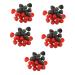 HOMSFOU 200 Pcs Simulation Raspberry Small Christmas Decor Fruitful Mini Fake Fruit Photo Prop Raspberry Kids Fruit Model Prop Pvc Raspberry Vegetable Props Plant Food Decorate Soft Pvc