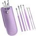Stainless Steel Spiral Ear Cleaning Tool Set - 6pc Portable Ear Spoon Kit for Earwax Removal - Blue - Buy Online on GoSupps.com