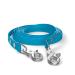 5m towline dog leash 2 carabiners & D-ring cyan-blue very stable dirt and water repellent 5m strong dogs cyan blue