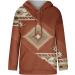 Women's Western Aztec Geometric Hoodie Sweatshirt - Coffee, 3X-Large - Buy Online on GoSupps.com