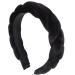 Braided Satin Headband for Women | Vintage Padded Hair Accessory - Black - Buy Online on GoSupps.com