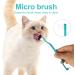 Wheeleroa Cat Toothbrush Set - 2 Double-Sided Brushes for Deep Cleaning Kittens & Cats | Microba Head & Curved Handle | Green & Pink Accessories - Buy Online on GoSupps.com