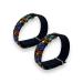Acupressure Bracelets Motion Sickness Wristbands Anti-Nausea Adjustable Closure Stylish Design Natural Travel Relief (Rainbow XLarge 10")