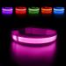 Masbrill dog collar luminous LED light collar waterproof for small medium large dogs adjustable flashing light safety collar with 3 lighting modes pink-m m (38-50cm/15-19.7inch) pink (TC5200)