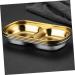 Milisten 3pcs Seasoning Dish Korean Seasoning Plate 304 Stainless Steel 20x8cm Gold - Buy Online on GoSupps.com