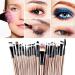 Demarkt 20-Piece Makeup Brush Set - Professional Eye & Face Brushes in Purple/Brown for Stunning Looks | Buy Now - Buy Online on GoSupps.com
