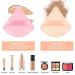 Molain 2 Pieces Triangle Velvet Powder Puff Set for Face & Body Makeup - Nude&Pink - Buy Online on GoSupps.com