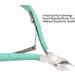 Ejiubas Cuticle Trimmer & Pusher Set - Professional Grade Stainless Steel Nipper, Remover & Cutter for Pedicure & Manicure - Green - Buy Online on GoSupps.com