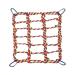Bird rope climbing network bird rope network hammock swing small pet climbing network cotton climbing rope conductor bridge with 4 hooks for rats hamster bird ferret (27.9 x 20.1cm) color