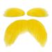 Moustache et sourcils jaunes - Costume de fausse barbe pour le visage | Accessoires de costumes dr les | Faux sourcils de barbe autocollants auto-adh sifs sur moustache Cosplay pour spectacle de Fes 1 g (Lot de 1)