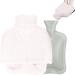 Foot warmer hot water bottle 2l large foot warmers 2 in 1 hot water bottle for the feet foot warmer without electricity foot warmer hot water bottle feet beige plush+gray