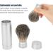 Premium Shaving Brush with Aluminum Handle | Portable Beard & Mustache Tool for Men - Perfect for Beard Cleaning - Buy Online on GoSupps.com