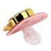 Gold Baby Pacifier Set with Rhinestones for 6-18 Months - Lightweight & Stylish (Letter D) - Buy Online on GoSupps.com