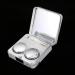 Marble Grain Contact Lens Case - Portable Square Kit with Mirror (Silver) - International Shipping Available - Buy Online on GoSupps.com
