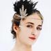 JUSTUSNX Gatsby Feather Crystal Headband 1920s Flapper Headband pearl Rhinestone Headband Party Supplies for Women and Girls (A) - Buy Online on GoSupps.com
