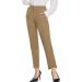 Womens High Waist Yoga Dress Pants with 3 Pockets | Stretch Work Slacks | Business Casual Office Wear | XS-XXL | Medium Khaki - Buy Online on GoSupps.com