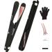 Curler and Straightener 2 in 1 - Twist Straightening Curling Iron Ceramic Coating & 15s Fast Heat Dual Voltage for Traveling Glove Include