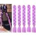 Just Another One 24inch Hair Extensions for Jumbo Braiding Colourful Pre Stretched Hair Heat Resistant Yaki Synthetic African Box Braids Crochet Twist hair for Women Girls & Unisex Purple - Buy Online on GoSupps.com