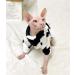 TENGTUD Hairless Cat Clothe for Sphynx Cat Plus Cashmere Black and White Winter Pet Clothes-L - Buy Online on GoSupps.com