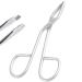 AAProTools Tweezers - Eyebrow Scissor Handle Tweezer - Straight Tip  German Grade Stainless Steel  Hair Plucking  Facial  Silver