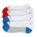 FootJoy Men's ProDry Sports Socks White/Blue White/Red One Size (2 Pack)