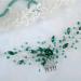 Bridal Green Crystal Hair Comb Emerald Hair Vine Malachite Green Wedding Headpiece Prom Party Festival Hair Accessories for Women and Girls (Silver) Hair Comb - Buy Online on GoSupps.com
