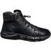 Italian High-top Casual Martin Leather Boots, Waterproof Non-Slip Shock Absorption Business Casual Boot for Men Black 10