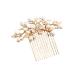 ZBJBinCH Bride Wedding Hairpin Comb Pearl Bridal Hair Accessory Bridal Flower Side Hair Clip for Bride Bridesmaids Ladies and Girls