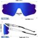 Duco Kids Baseball Sunglasses | Youth UV400 Sports Cycling Glasses | Lightweight TR90 Frame for Girls - DK268 White Blue - Buy Online on GoSupps.com