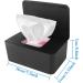 Anruyi Black Wet Towel Box - 2-Piece Children's Cloth & Plastic Toilet Paper Holder - Tissue Storage Solution for Home & Office - Buy Online on GoSupps.com