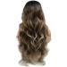 Xingyu Natural Body Wave Lace Front Wig - Dark Brown Roots to Blonde 26 | Handmade Synthetic Hair for Women - Perfect for Holiday Parties & Styling Tips - Buy Online on GoSupps.com