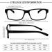5 Pairs Quality Spring Hinge Reading Glasses Blue Light Blocking Anti Glare | Men Women | Black 1.50 - Buy Online on GoSupps.com