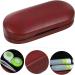 Homsfou Travel Bag Set - Portable Sunglasses & Contact Lens Case - Double Glasses Holder - Compact Red PU Design for Easy Travel - Buy Online on GoSupps.com