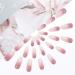 Brishow Pink White Gradient Press On Nails | Ballerina Acrylic Full Cover 24 Pieces for Women & Girls - Buy Online on GoSupps.com