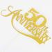 Tenhaisi Glittery Gold Happy 50th Anniversary Cake Topper Hello 50 Wedding Party Decorations Cheers to 50 Anniversary Birthday Party Supplies - Buy Online on GoSupps.com