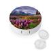 Contact Lens Case Beautiful Flowers Mountain Portable Travel Contact Lens Box Contact Lens Storage Box