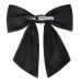 Black Satin Large Hair Bow Barrette | Oversized Ribbon Clip for Women - Vintage 90's Hair Accessory - Buy Online on GoSupps.com