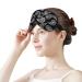 Black and White Paisley Sleep Mask for Women | Adjustable Eye Shades with Elastic Strap | Comfortable Sleep Accessories - Buy Online on GoSupps.com