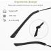 Buy Silicone Anti-Slip Coatings - 10 Pairs of Slide-Resistant Glasses Hinge Repair Caps (Black Transparent) for Optimal Grip - Buy Online on GoSupps.com